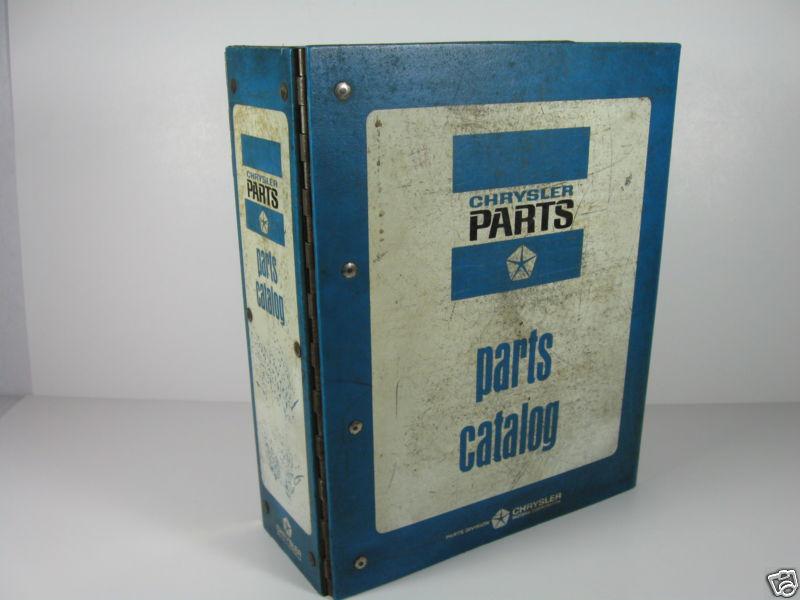 1970-71 mopar factory parts catalog book for ply, dodge, chrysler & imperial