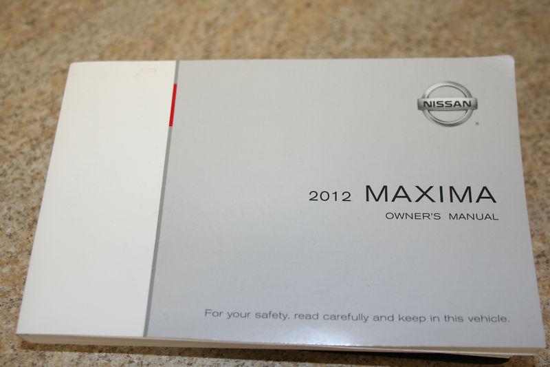 2012 12  nissan maxima owners manual
