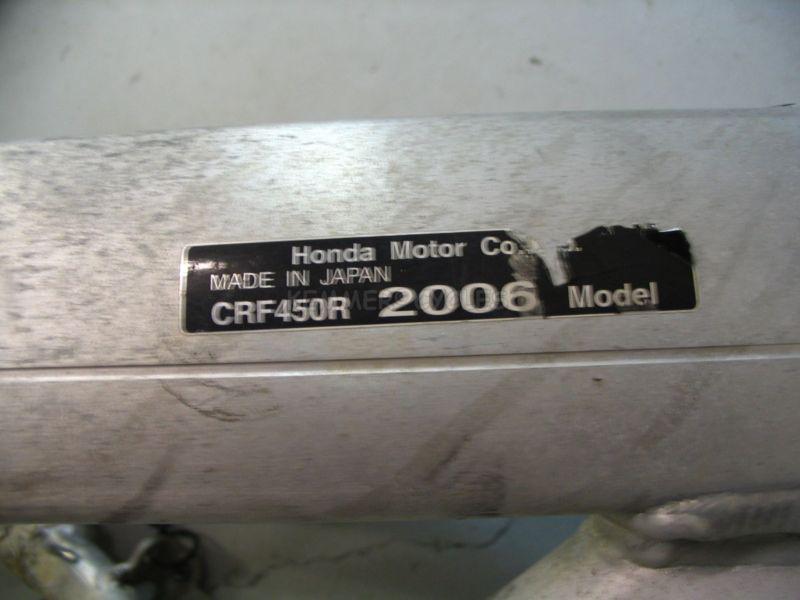 2006 HONDA CRF450 CRF 450 FRAME, US $139.98, image 3