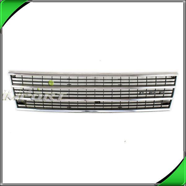 New chrome grille ch1200149 ptd dark gray bar insert 1991-1995 plymouth voyager