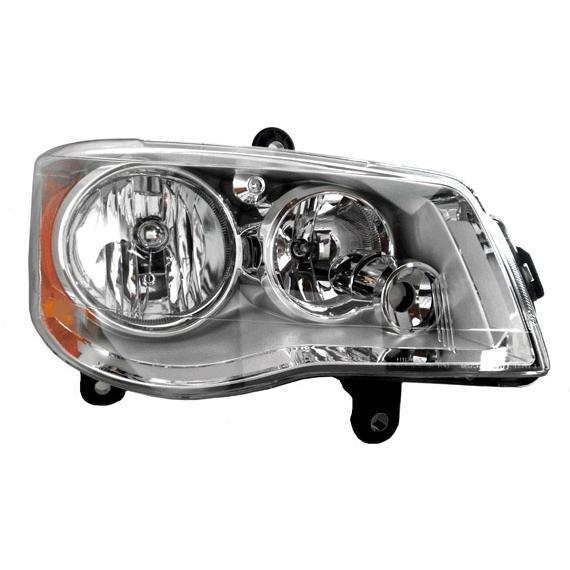 08-11 chrysler t&c headlight headlamp halogen assembly front passenger side rh