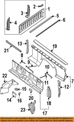 Nissan oem 933097s230 front & side panels-pick up box-side panel brace