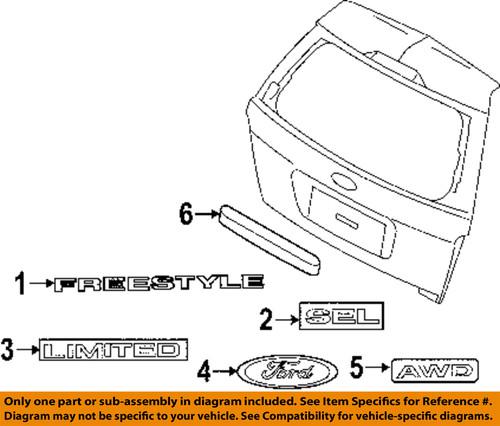 Ford oem 5f9z7442528a lift gate-emblem badge nameplate