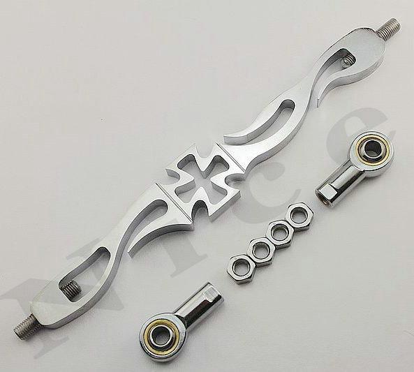 Chrome cross shift linkage fits harley softail dyna wide glide fl fx flh shifter