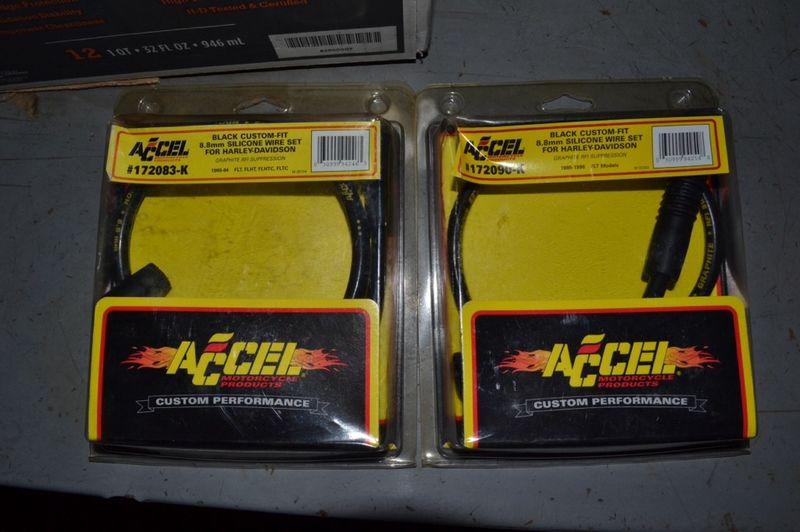 Harley davidson accell spark plug wires black 8.8mm wire set flt 80-84 85-98