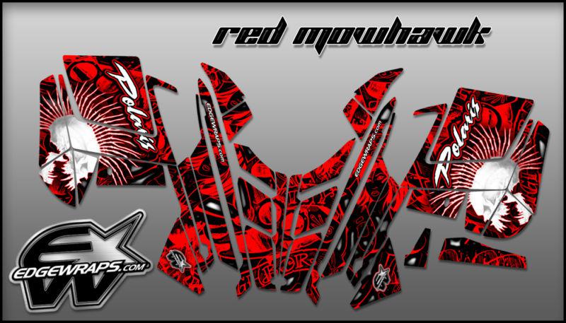 Polaris pro-rmk rush custom graphics kit -  red mowhawk