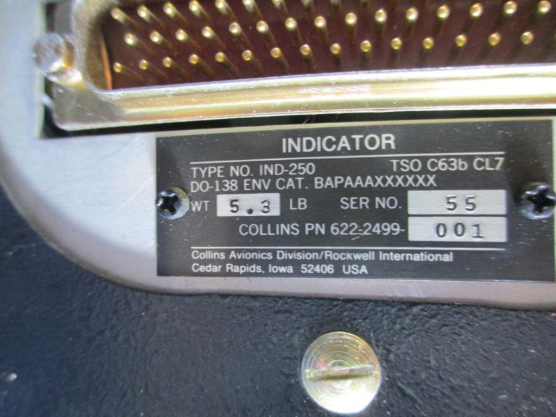 Collins Radar Indicator Type IND-250 P/N: 622-2499-001, US $249.99, image 5