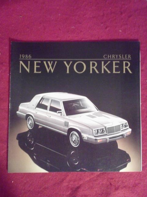 1986 chrysler new yorker sales dealer brochure