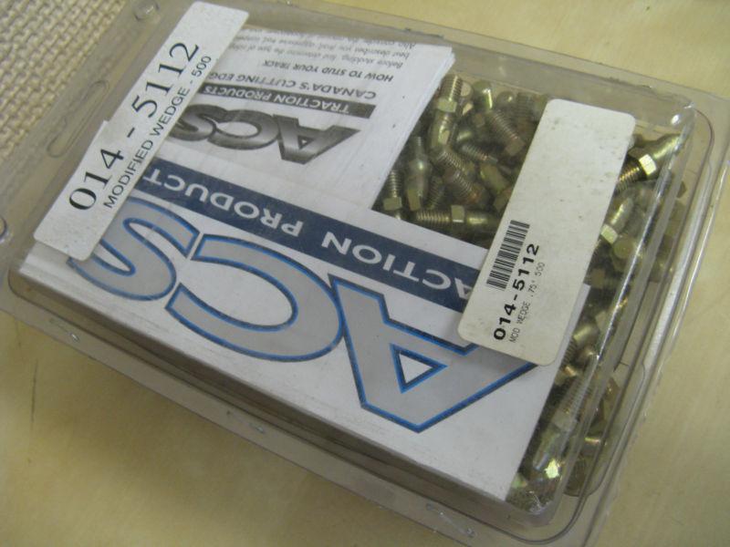 Find ACS SNOWMOBILE TRACK STUDS CARBIDE MODIFIED WEDGE 0.75 INCH PACK