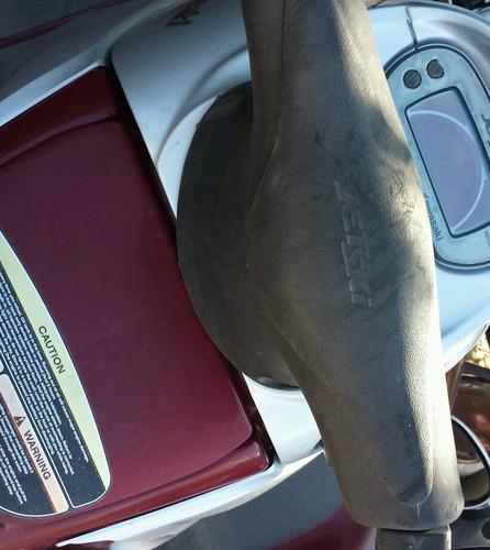 2000 kawasaki stx 1100, black handle bar cover pad