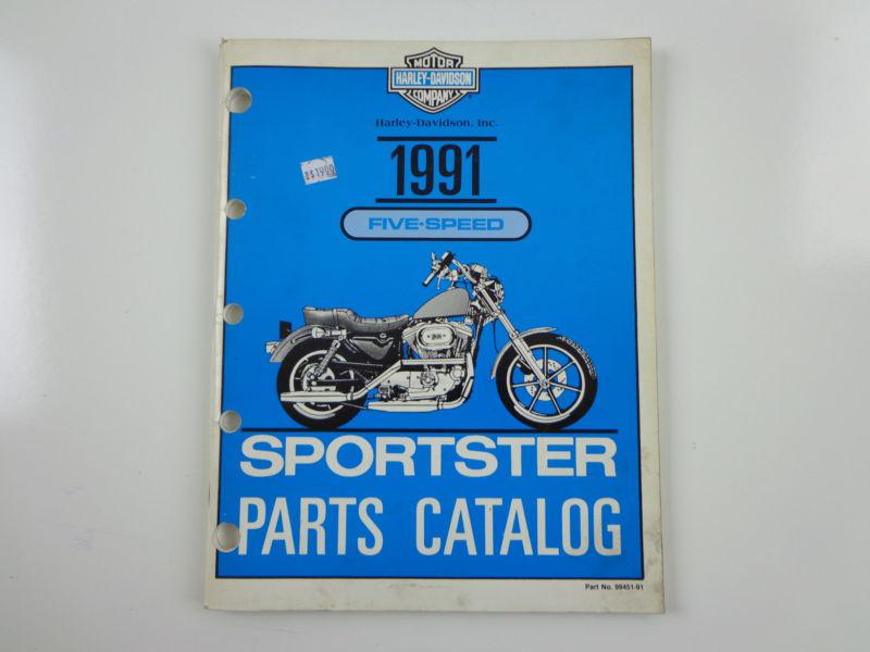 Harley davidson 1991 sportster 5-speed parts catalog 99451-91