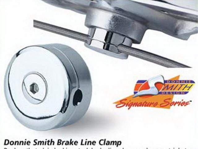 Donnie smith chrome brake line clamp softail dyna xl
