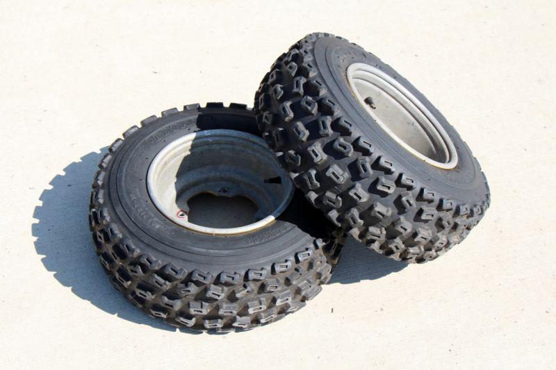 Fast trekker front tires aluminum wheels rims yamaha banshee yfz450 raptor g-57