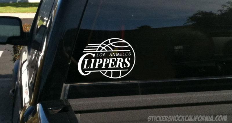 Los angeles clippers white vinyl decal sticker