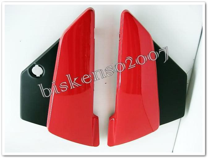 **new** yamaha dt125 dt125 mx red side cover set l/r