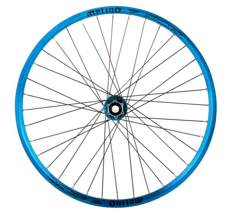 Oneal-mx/azonic outlaw wheelset 26-inch rims(front&rear wheels),ano blue,150mm