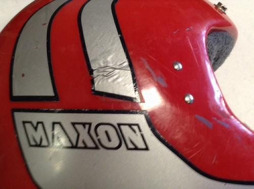 Vintage Red Maxon Dot RAM AIR Motorcycle Helmet Medium ATV Moto Air Vents, US $29.99, image 4