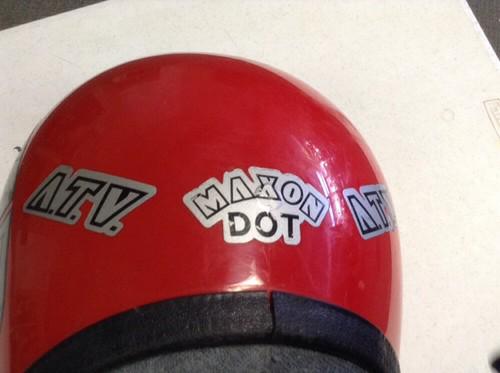 Vintage Red Maxon Dot RAM AIR Motorcycle Helmet Medium ATV Moto Air Vents, US $29.99, image 5