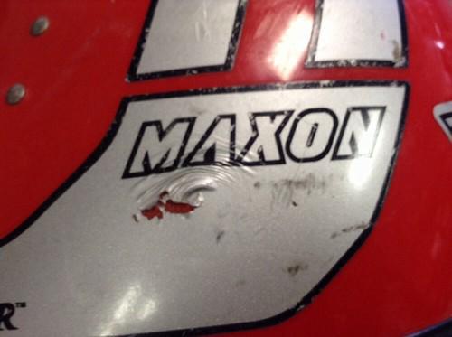 Vintage Red Maxon Dot RAM AIR Motorcycle Helmet Medium ATV Moto Air Vents, US $29.99, image 6