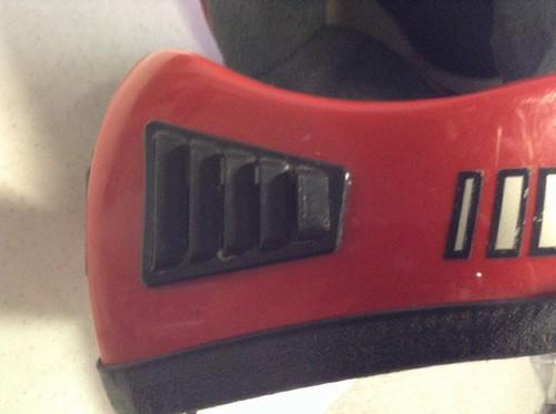 Vintage Red Maxon Dot RAM AIR Motorcycle Helmet Medium ATV Moto Air Vents, US $29.99, image 7