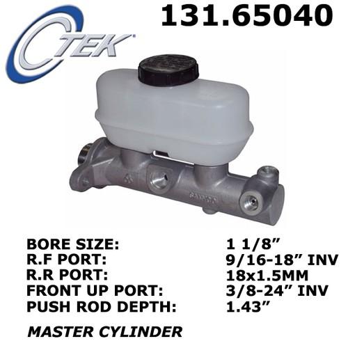 Find CENTRIC 131.65040 Brake Master CylinderCTEK Standard Brake