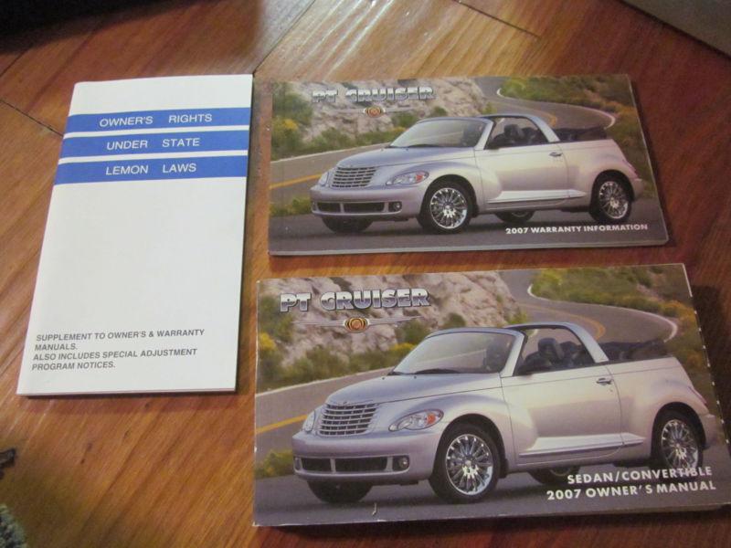 2007 chrysler pt cruiser sedan convertible owners manual  owner's