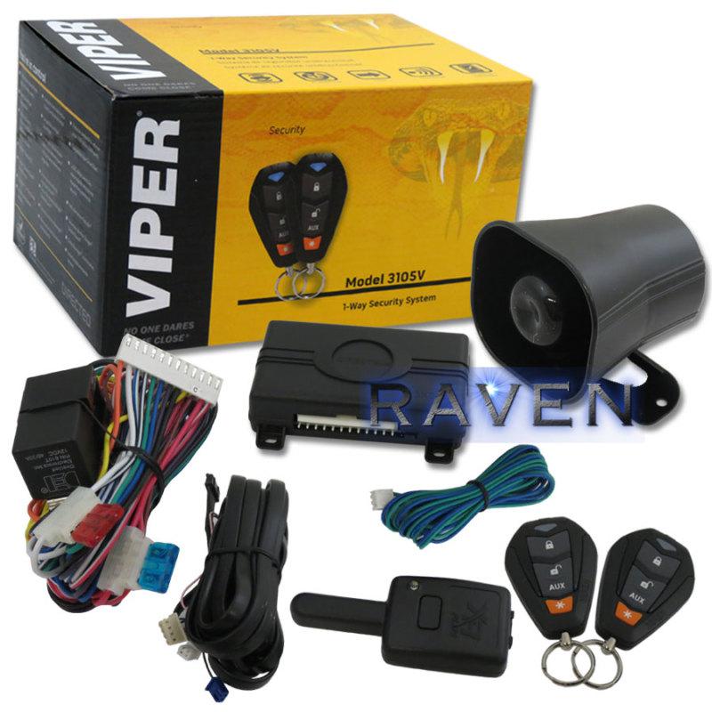 2013 viper 350 plus 1-way car alarm security system with keyless entry 3105v