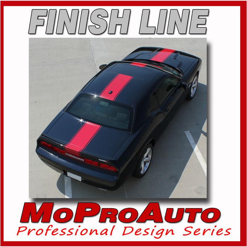 2013 dodge challenger / center wide rally racing stripes decals 3m graphics rt5