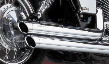 Cobra street rod exhaust - straightcut - chrome  1714