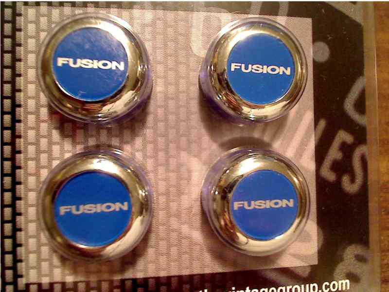 Find Ford Fusion logo snap caps License plate screw cap covers Blue