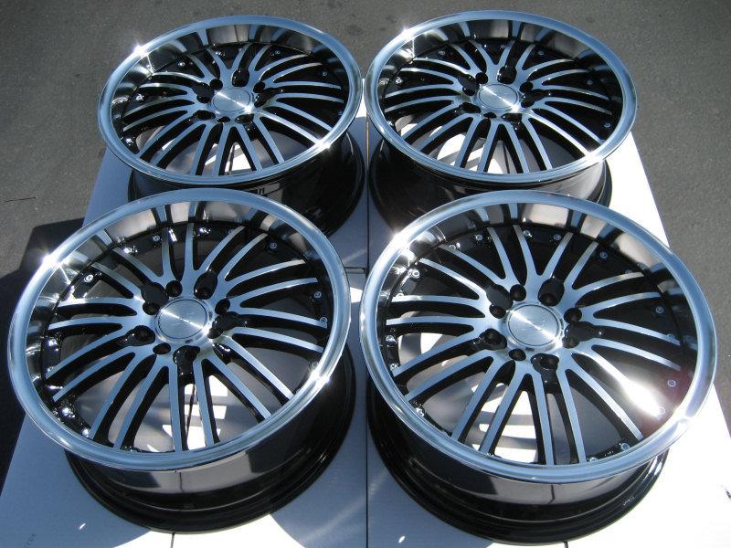16 4x100 4x108 effect rims black lanos focus fiesta g5 pontiac g3 4 lug wheels