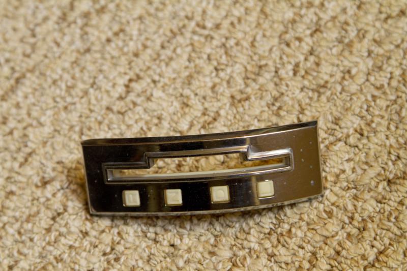 Find 1955 DODGE DASH TRNSMISSION CHROME BEZELO WITH PLASTIC INSERT in