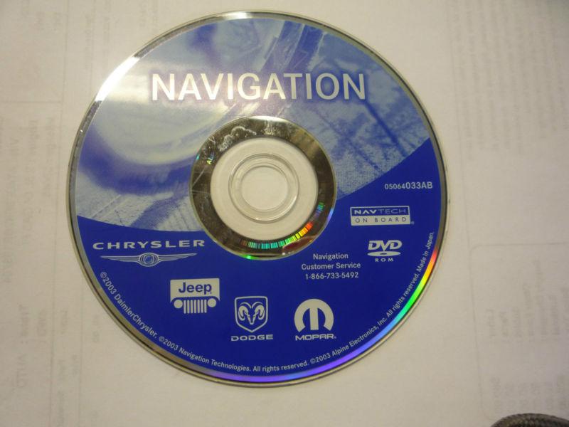 Chrysler dodge jeep navigation disc dvd cd 033ab nav map disk gps navagation
