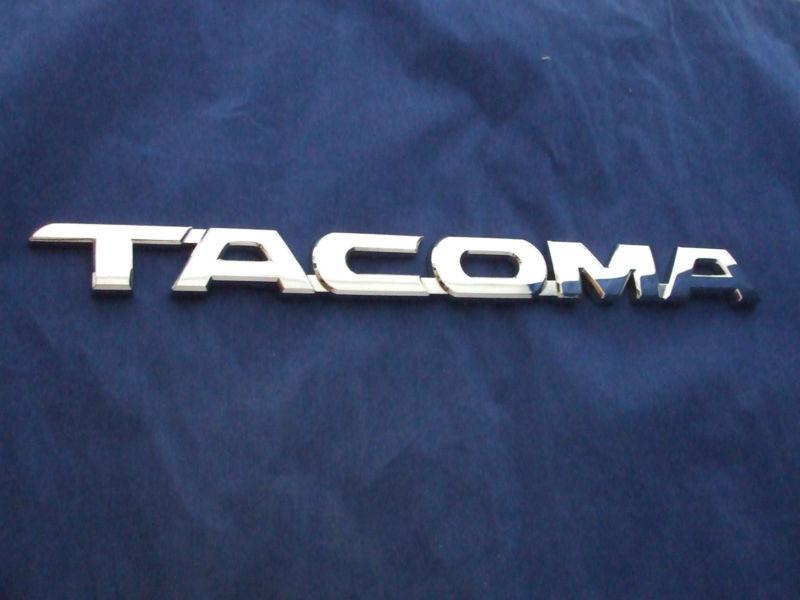 Toyota tacoma chrome script emblem 2005-2012 badge oem rear tailgate side door