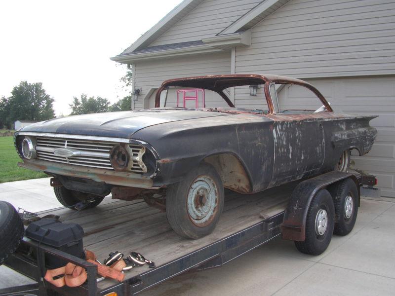 1960 chevrolet impala 2 door hardtop project 348 3 speed mostly complete