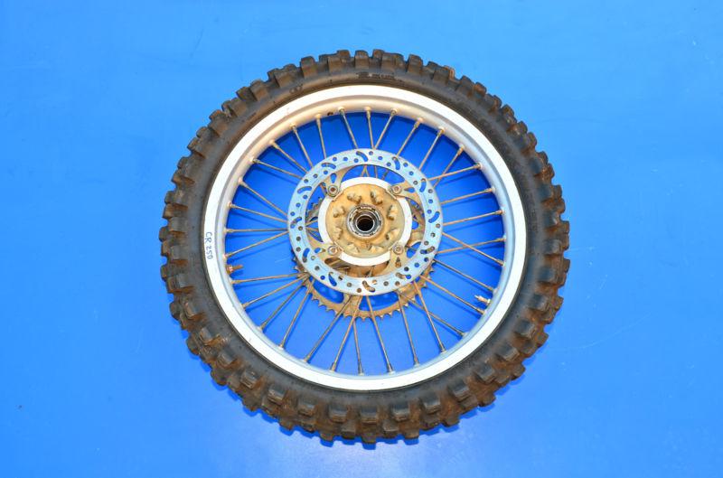 2000 cr250r cr 250/125 rear wheel tire rim hub bearing spokes assembly