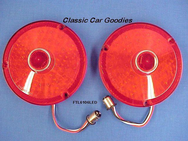 1961 ford thunderbird 41 led tail light inserts (2) new