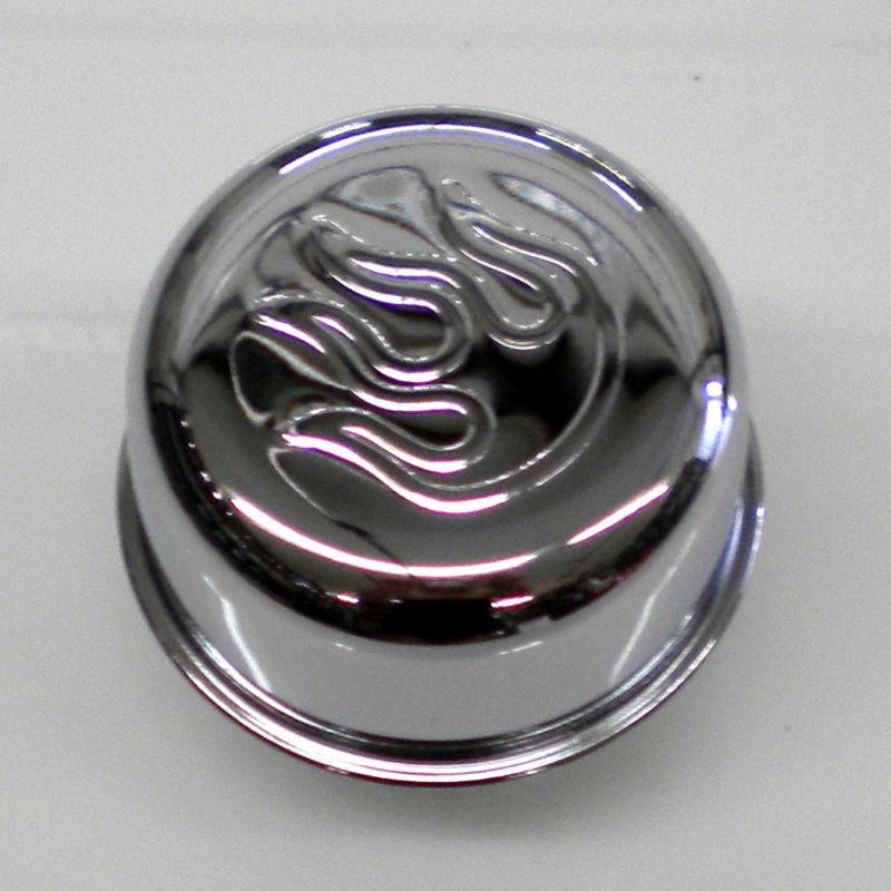 Chrome flamed push in valve cover breather fits chevy ford mopar pontiac olds