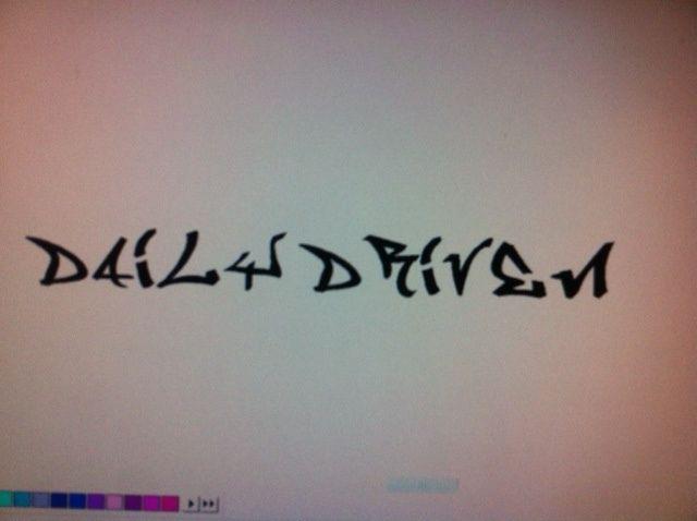 Daily driven decal (a) jdm jetta golf rabbit gti tdi honda crx 11 by 2.75 inches