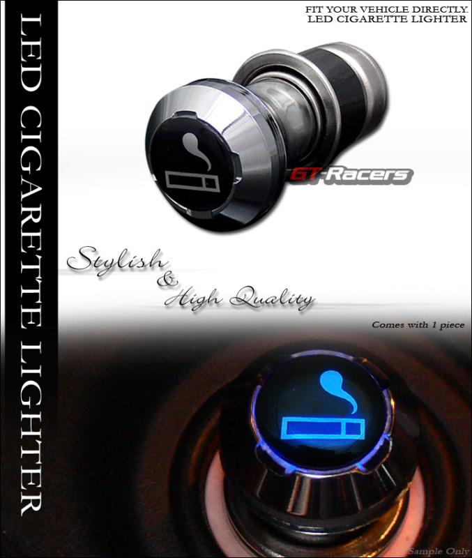 Universal 12v car power adapter 18mm blue led cigarette lighter for dodge ford