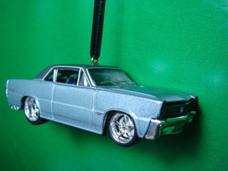 1965 '65 pontiac gto gun metal grey christmas tree ornament