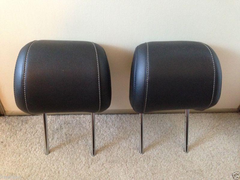 Ford oem mustang black leather white stitch tilting adjustable headrest 05-2014