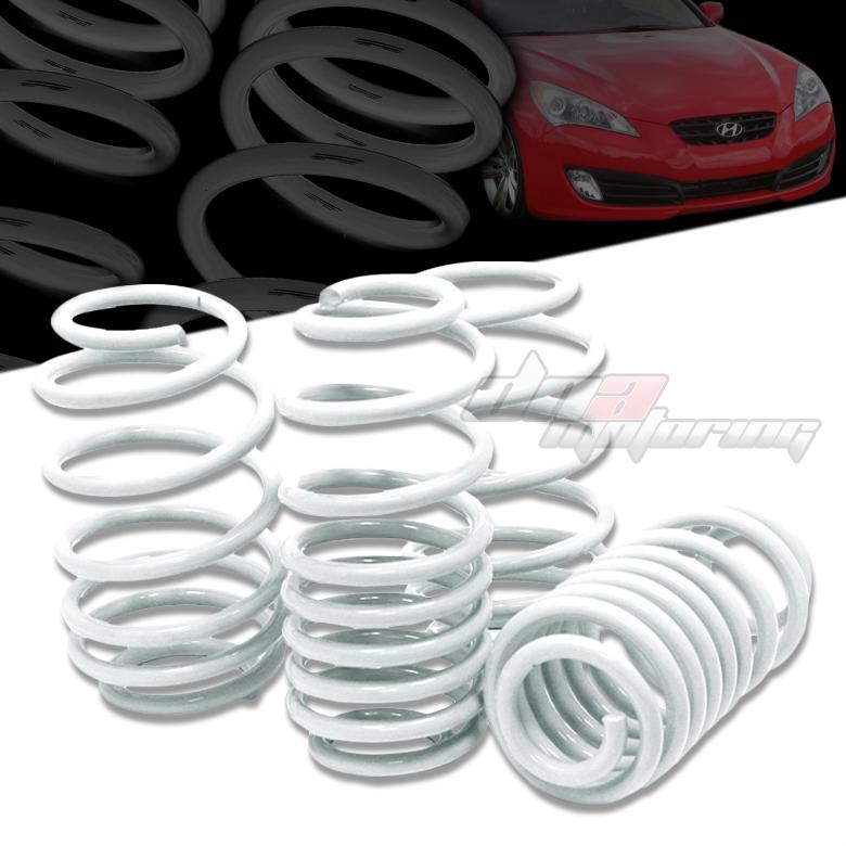 09-13 coupe l4/v6 1.5" drop suspension white racing lowering spring 295f/245r lb