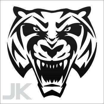 Decals sticker tiger tigers angry attack open mouth jungle wild cat 0502 ag9ag