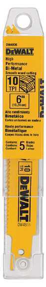 Dewalt tools dew dw4806 - saw blade, reciprocating; 6""