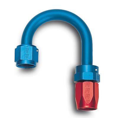 Russell full flow hose end -10 an swivel female threads 180 degree 613280