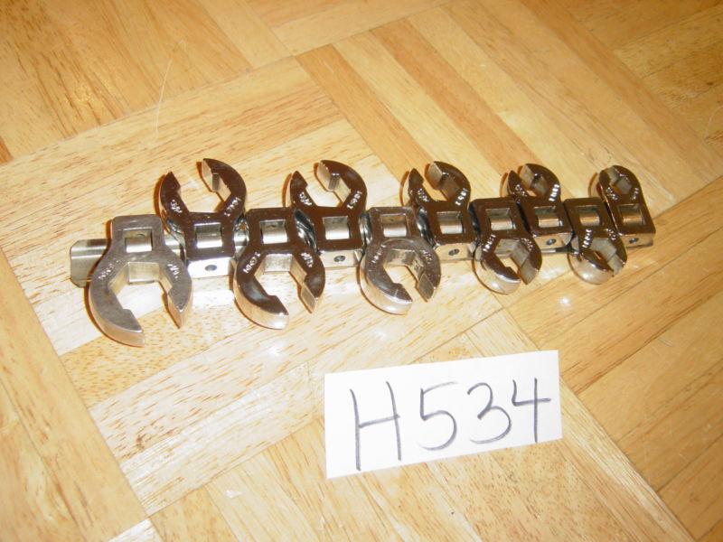 MAC TOOLS 10 PIECE 3/8 DRIVE METRIC CROWFOOT FLARE NUT WRENCH SET 9MM-18MM, US $119.99, image 6