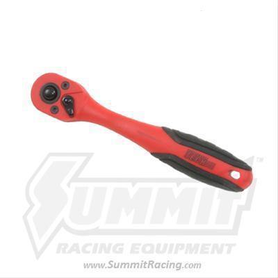 Performance tool ratchet 1/4" drive composite red/black handle ea w9119