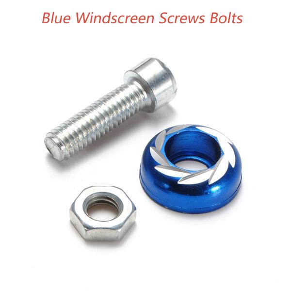 Blue windscreen screws bolts for honda suzuki kawasaki yamaha