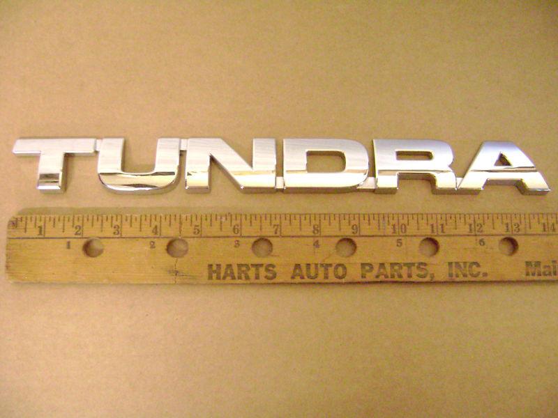 Tundra chrome plastic emblem sticker 14 1/4" toyota